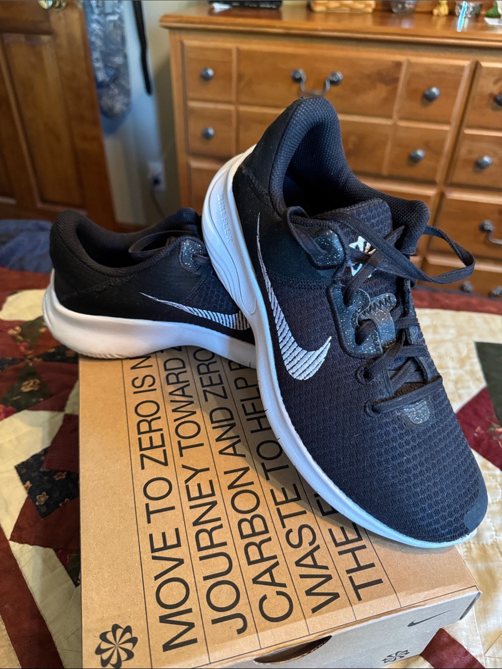 Nike Black Athletic Sneakers with White Swoosh
